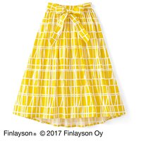 フェリシモ Finlayson フィンレイソン ウエストリボンの ふんわりシルエットスカート〈コロナ〉