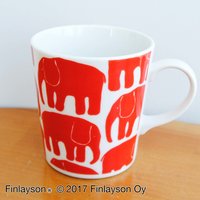 フェリシモ Finlayson フィンレイソン 動物マグ〈エレファンティ・赤〉