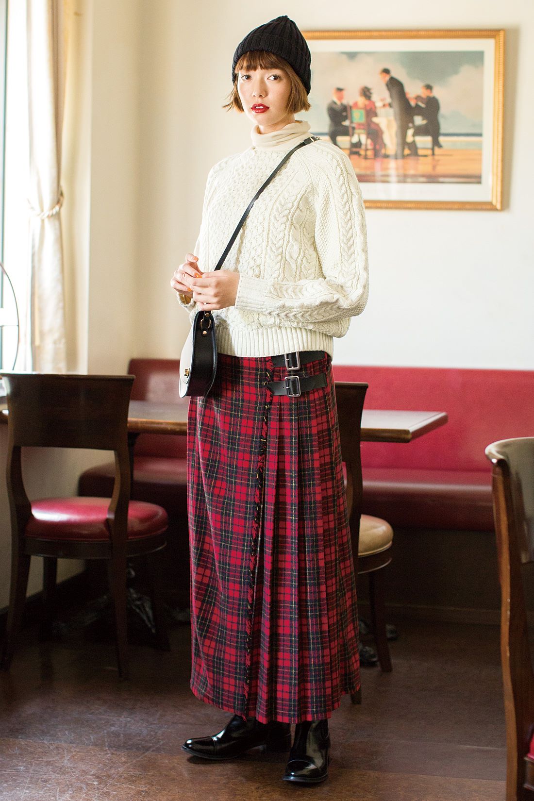 Live in comfort[リブ イン コンフォート]｜フィッシャーマン風ニットトップス〈ＩＶ〉リブイン