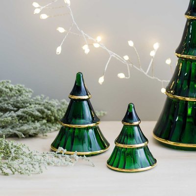  ガラスのウェーブが美しい 一年中飾れるクリスマスツリー〈Mグリーン〉/ホルムガード【送料無料】