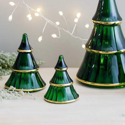  ガラスのウェーブが美しい 一年中飾れるクリスマスツリー〈Sグリーン〉/ホルムガード