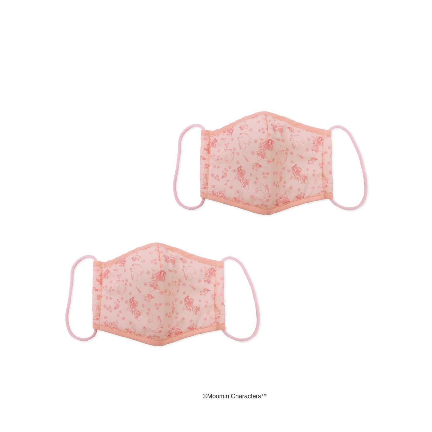 ほんのりピンクがかわいい　MOOMINの抗菌防臭フィルター内蔵ガーゼマスク２枚セット