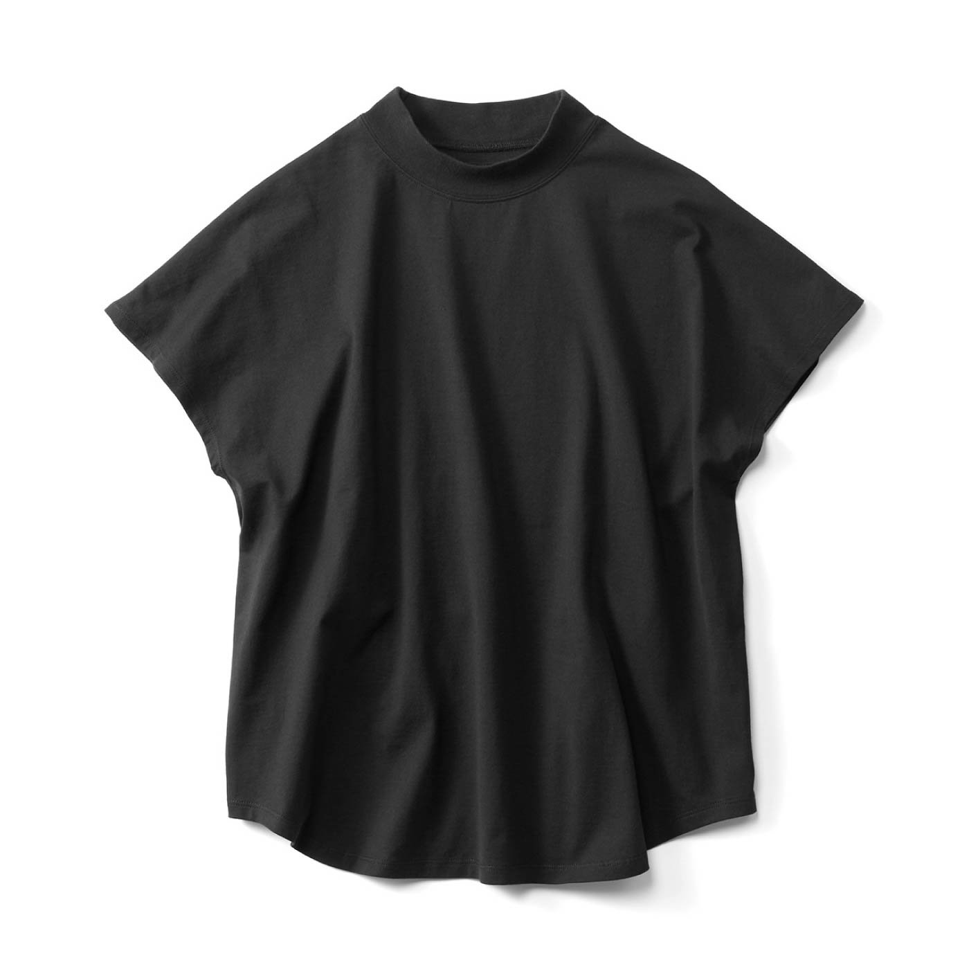 THREE FIFTY STANDARD フレンチスリーブデザインTシャツ〈ブラック〉