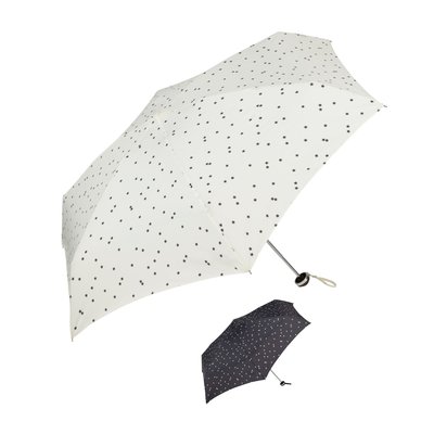 ＜フェリシモ＞ 小さなスターがたくさん ジッパーポーチ付き折りたたみ傘