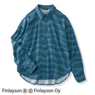 ＜フェリシモ＞ フィンレイソン ゆるりと楽しむオーバーサイズシャツ〈HIETA〉ヒエタ【送料無料】