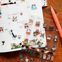 ＜フェリシモ＞ 漫画家 山野りんりんさんとつくった スケジュールが大盛り上がり 猫まみれ手帳シールの会画像