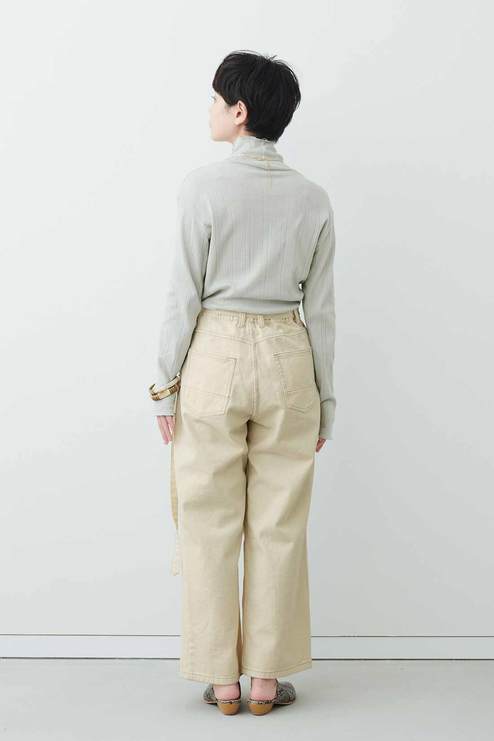 Mede19f コットンツイルのビッグシルエットパンツ 生成りホワイト パンツ ボトムス レディースファッション レディースファッション 洋服の通販 Mede19f メデ ジュウキュウ
