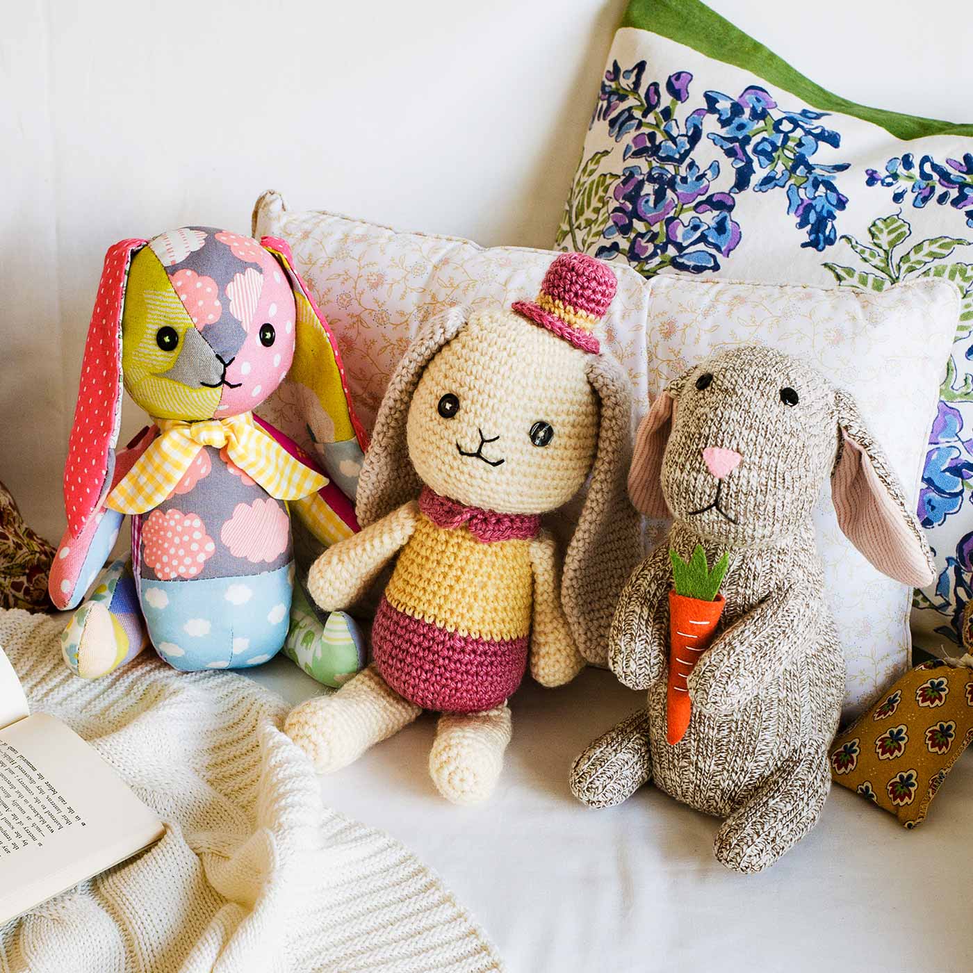 編みぐるみ タレ耳ウサちゃん帽子 クマちゃん Northnfe Ac Th