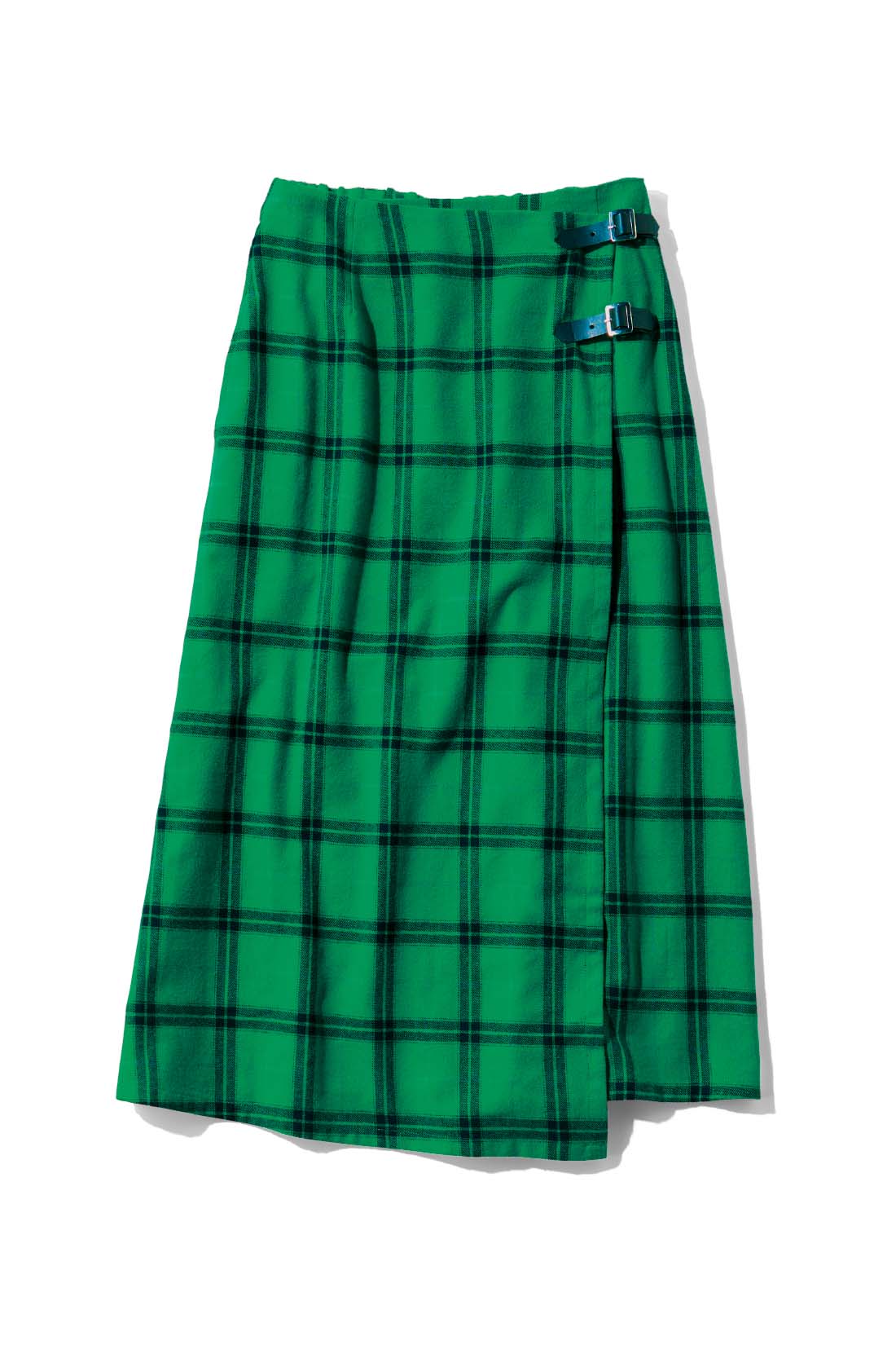 ロンドンガールみたいなチェックスカート〈グリーン〉｜スカート 