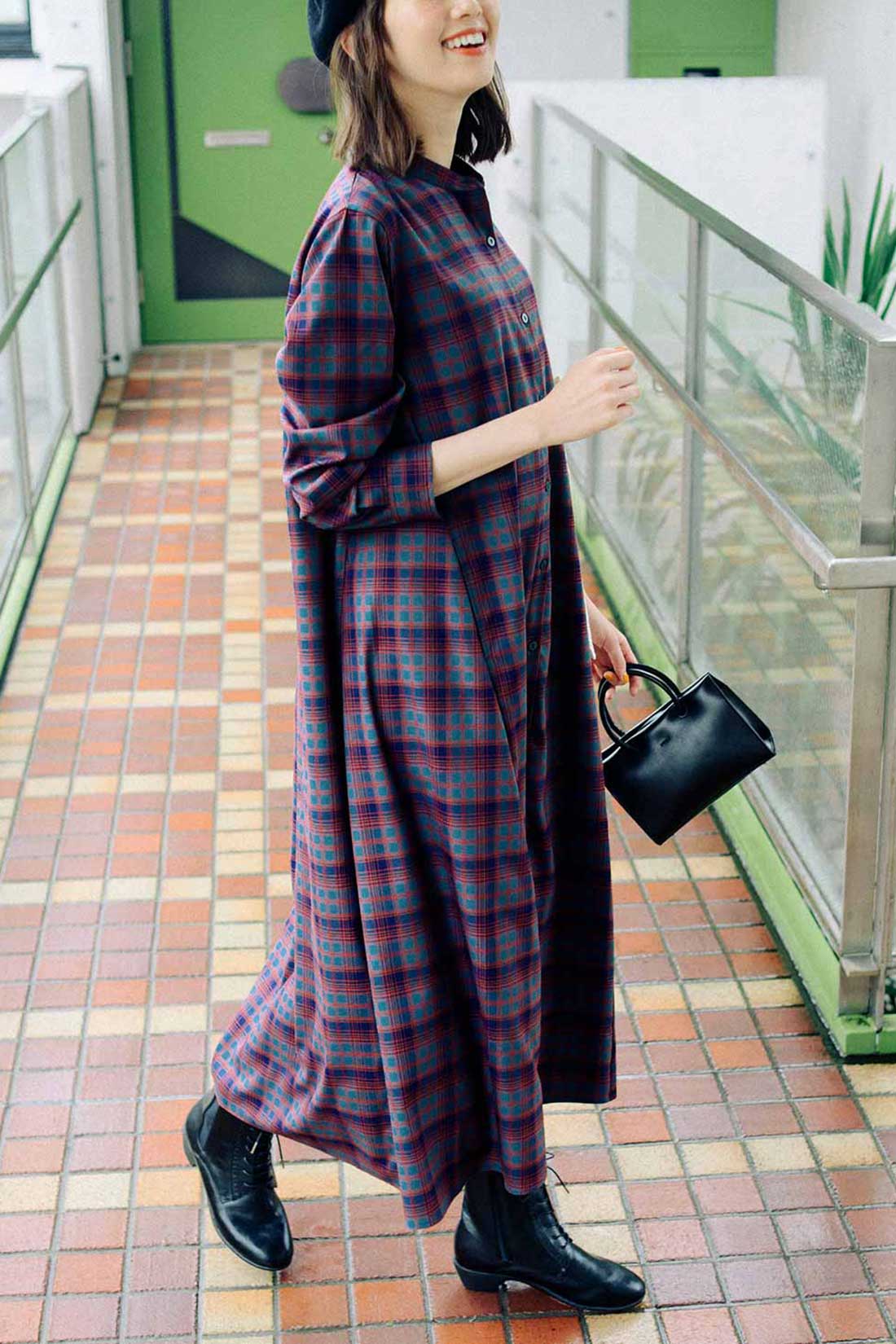 しくお フェリシモ ネイビー シャツワンピース Mの通販 by 浅田's shop｜ラクマ カテゴリ - shineray.com.br