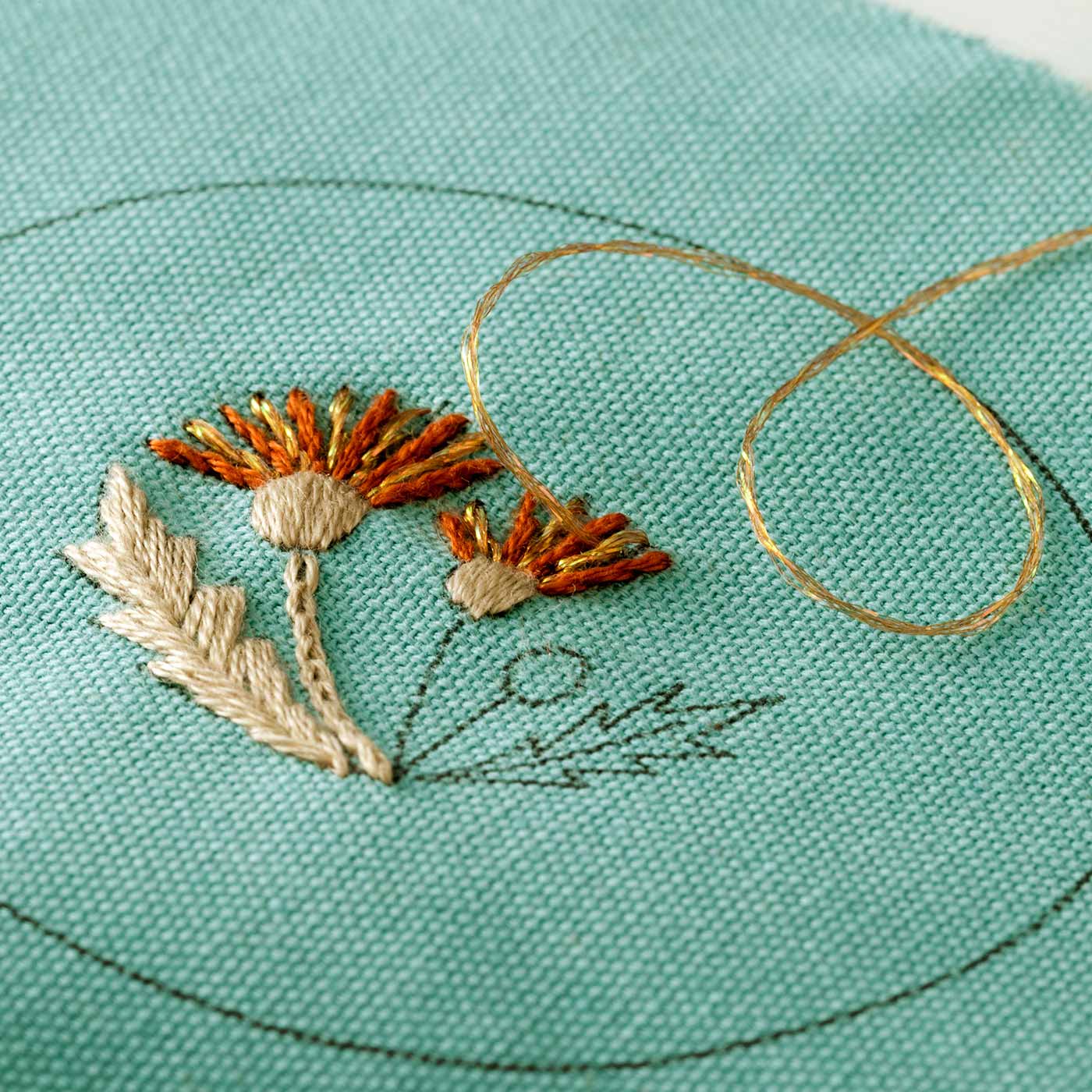 フェリシモ マカベ アリスさんの季節のうつろいを感じる お花の刺繍