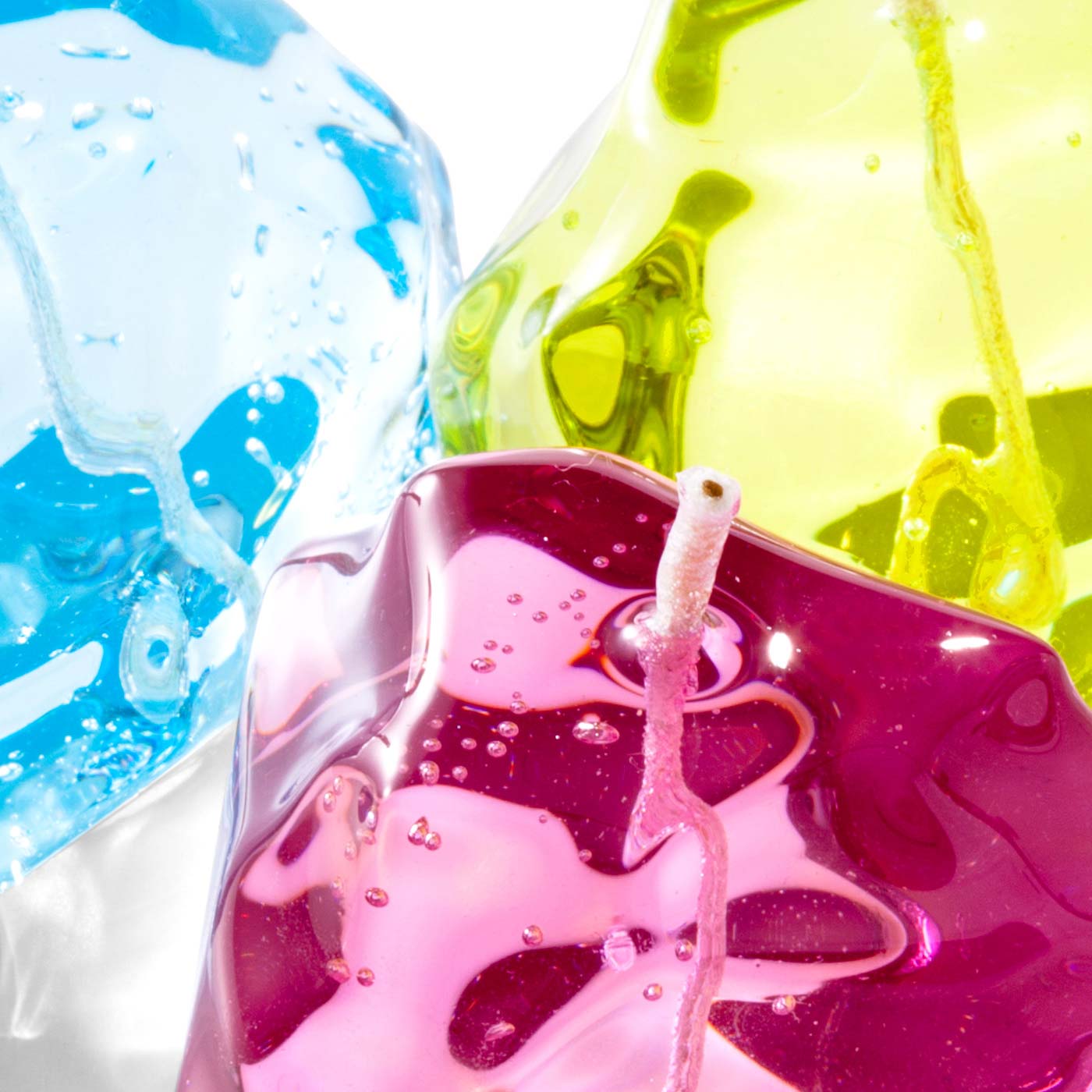 Kraso[クラソ]｜ガラフル　パワーストーンみたいな ぷにょキャンドルの会｜見つめるほどに引き込まれる、透明度の高いパワーストーンのよう。