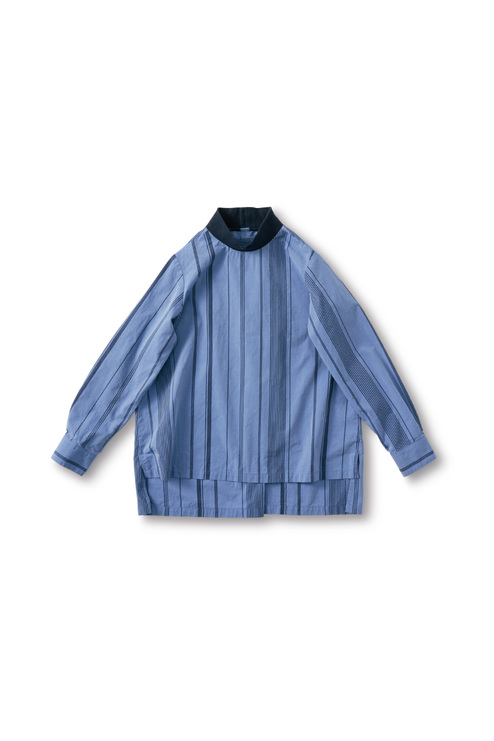 And Myera 青ストライプのハイネックトップス トップス レディースファッション レディースファッション 洋服の通販 And Myera アンドマイラ