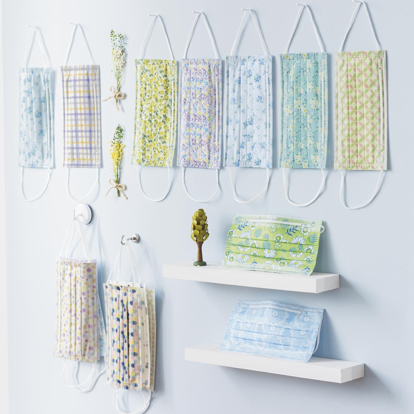 Kraso[クラソ] ｜ガラフル　やさしい印象まとう　もよもよもようマスクの会｜ガラフルのマスクは不織布の3層構造です♪