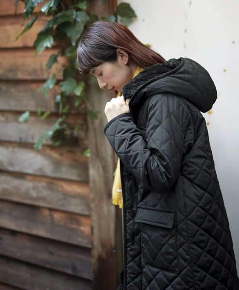 Sunny Clouds 漆黒のキルトコート レディース コート アウター レディースファッション レディースファッション メンズファッションの通販 Sunny Clouds サニークラウズ