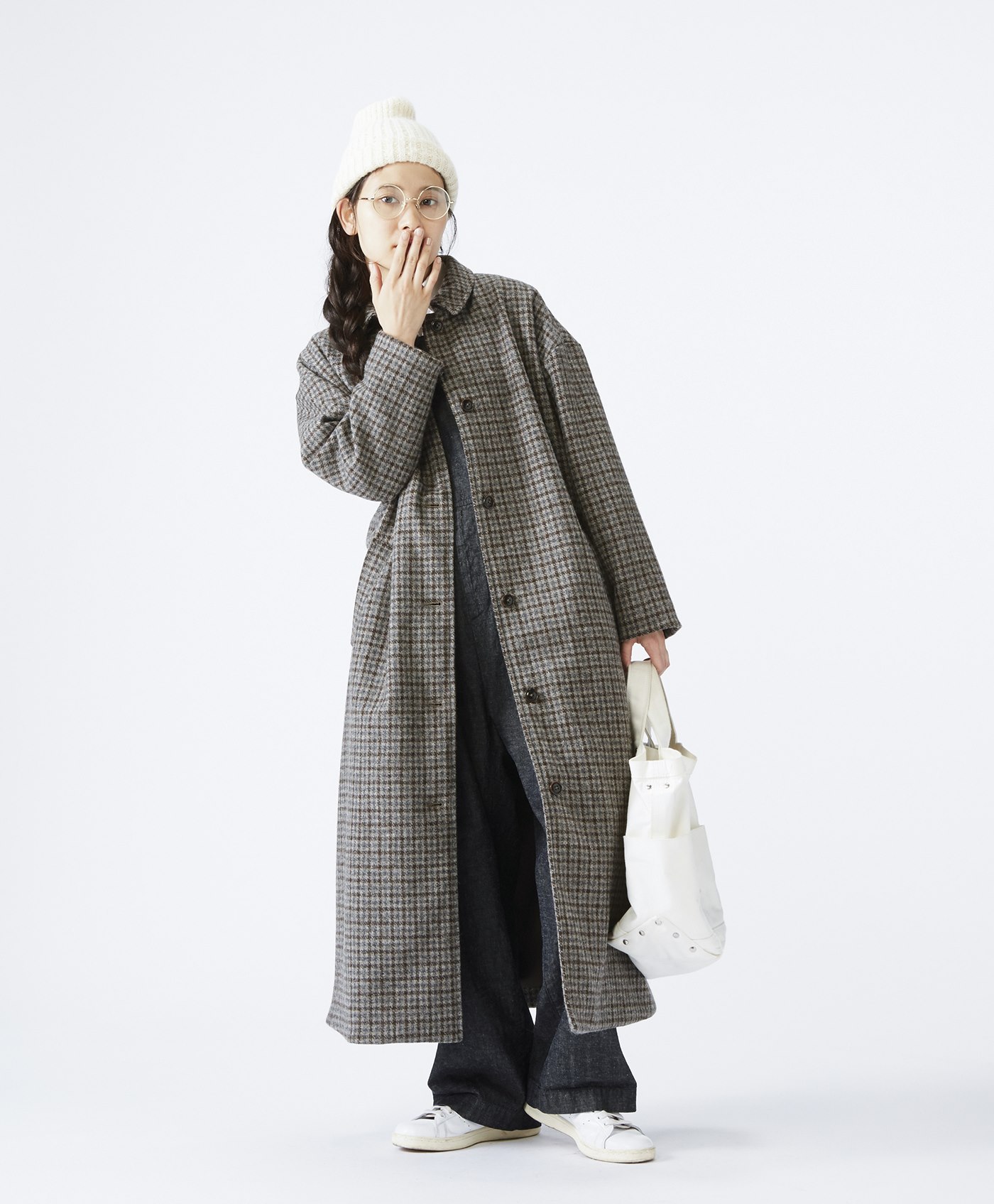 サニークラウズ シャトルのステンカラーコート