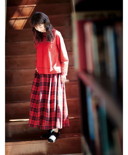 サニークラウズ 赤いチェックのスカート レディース スカート ボトムス レディースファッション レディースファッション メンズファッションの通販 Sunny Clouds サニークラウズ