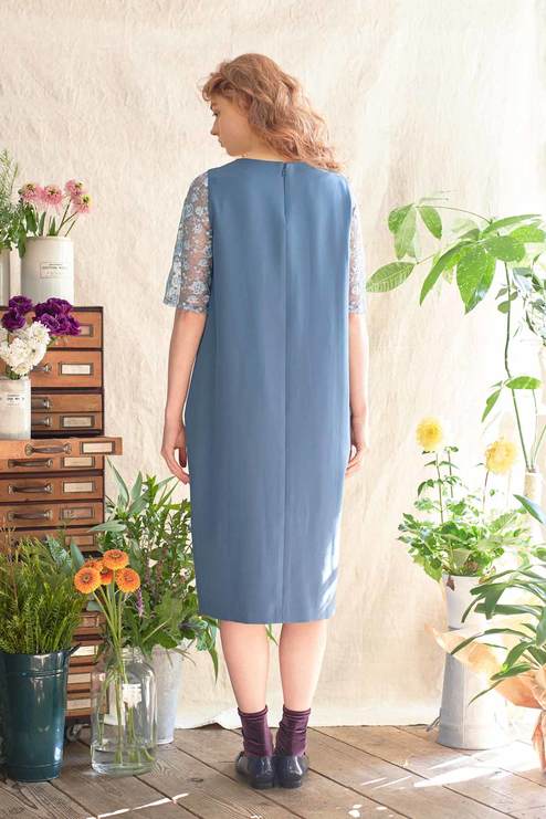 繊細フラワーレースのコクーンシルエットワンピース ワンピース ワンピース チュニック レディースファッション レディースファッション 洋服の通販 シロップ