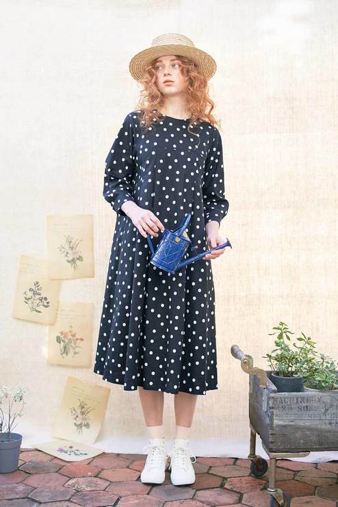 コットンリネンのドットワンピース ワンピース ワンピース チュニック レディースファッション レディースファッション 洋服の通販 シロップ コットンリネンのドットワンピース ワンピース ワンピース チュニック レディースファッション レディースファッション 洋服の通販 シロップ