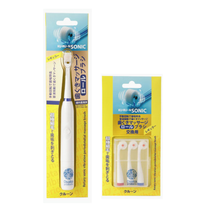 フェリシモパートナーズ｜歯周ケアブラシ　クルンソニック　本体＋リフィール3本（レギュラーサイズ）