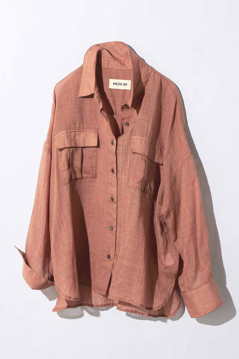Mede19f リネンシアーシャツ テラコッタ シャツ ブラウス トップス レディースファッション レディースファッション 洋服の通販 Mede19f メデ ジュウキュウ Mede19f リネンシアーシャツ テラコッタ シャツ ブラウス トップス レディースファッション レディースファッション 洋服の通販 Mede19f メデ ジュウキュウ