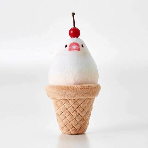 You More 小鳥部 ぼくたち似てる 文鳥のソフトクリーム ポーチの会 ポーチ 財布 ポーチ バッグ 財布 靴 おもしろ雑貨 動物雑貨の通販 You More ユーモア