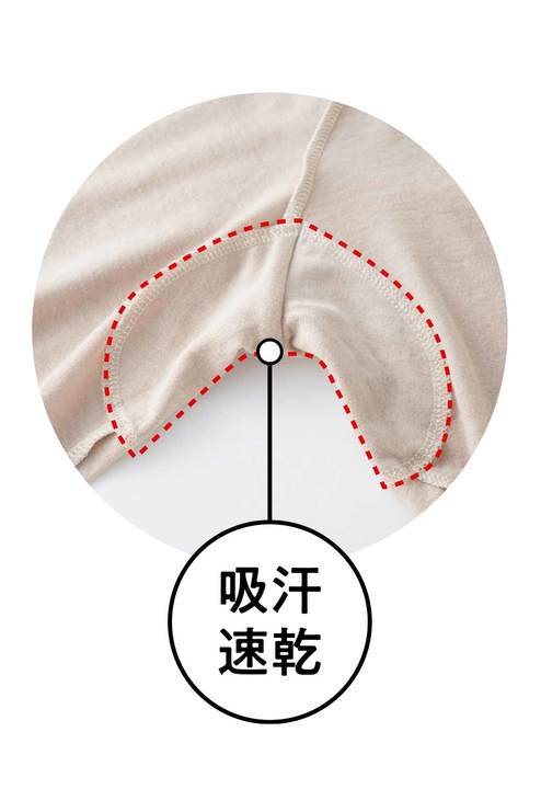 リブ イン コンフォート Live in comfort 着ぶくれバイバイ 汗パッド付き 薄伸び抗菌防臭加工 コットンインナー〈クルーネック〉  ブラック 【日本製】