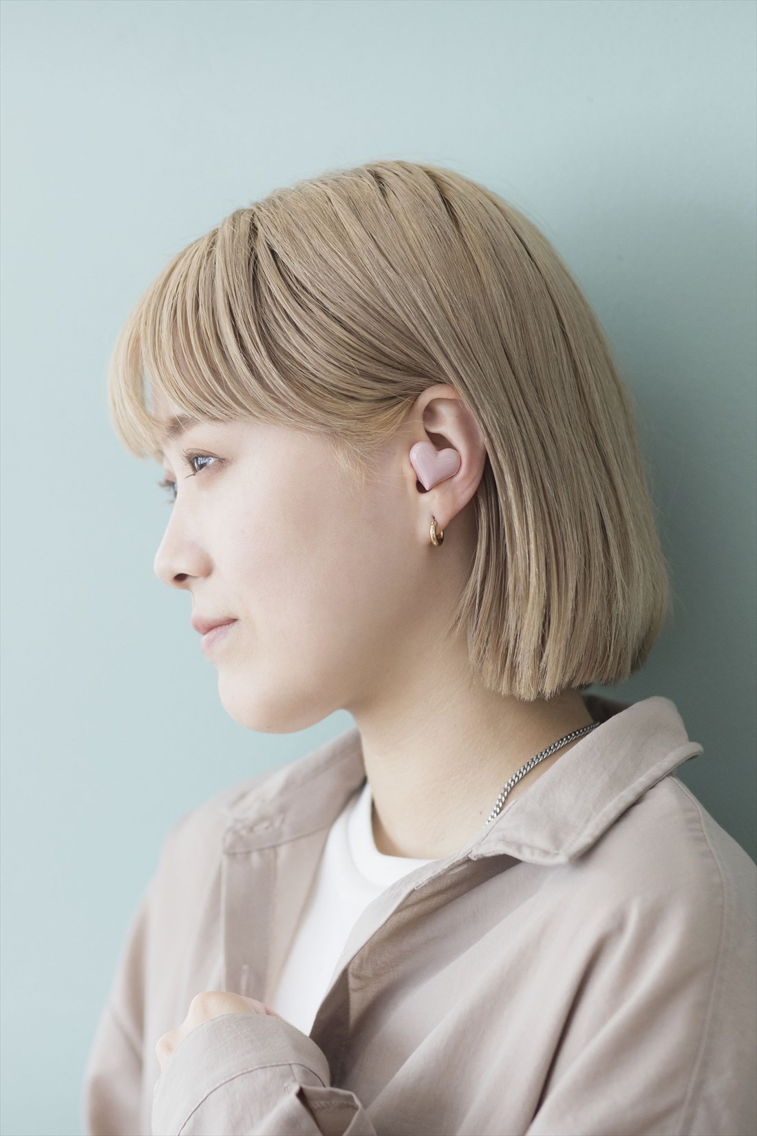 ほんのり色づくハートのイヤホンHeartBuds〈ピンク〉|イヤリング ...