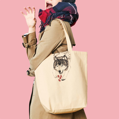 You More おなかがすいた動物たちがかばんをゴソゴソ インナーバッグが付いた大きめトートバッグ トートバッグ バッグ バッグ 財布 靴 レディースファッション 雑貨のアウトレット通販 Real Stock