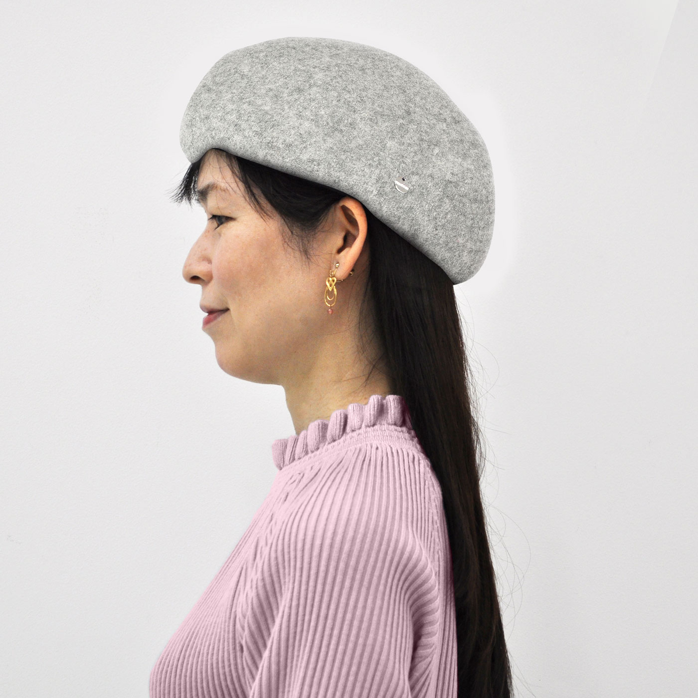 神戸マキシン ベレー帽 ブラック