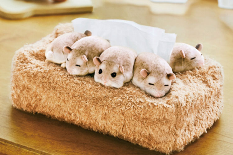 ぎゅうぎゅう集まって眠る ハムスターのボックスティッシュカバー Kraso クラソ ブログ フェリシモ