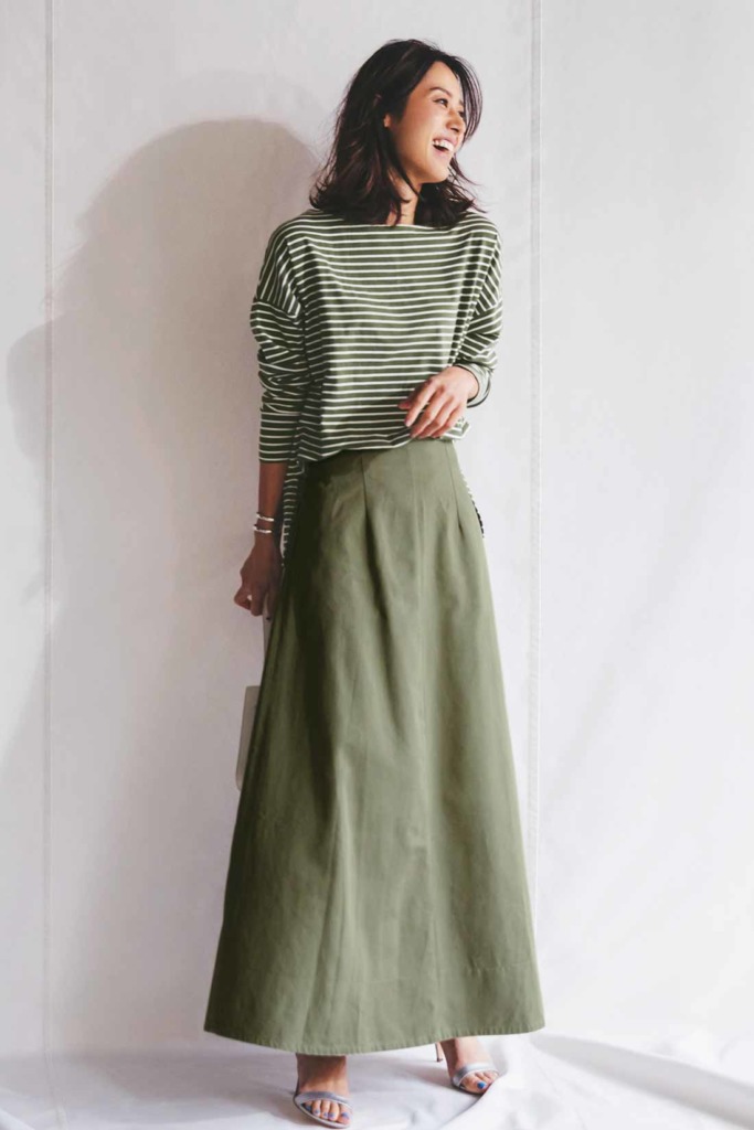 KOEISTORE スカート 膝丈 フレアスカート レディース ロング 春