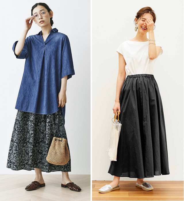 黒スカートを夏に着こなすには 大人女子のお手本コーデ Niau ニアウ 黒スカートを夏に着こなすには 大人女子のお手本コーデ Niau ニアウ
