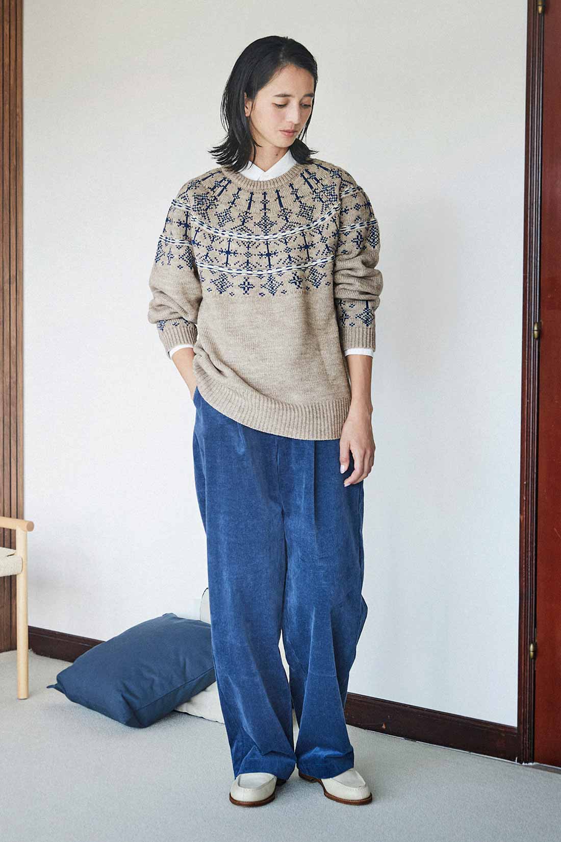 オシャレ　オススメ　アルパカ　アルパカ100% グレー　ニット　セーター　冬服