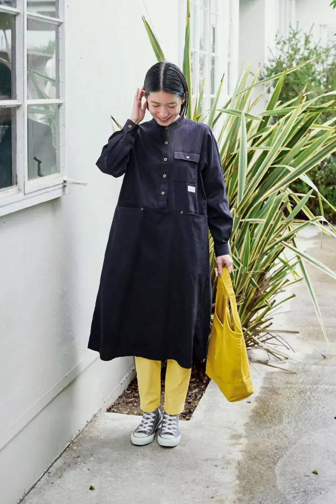 FUDGE.jp アウター 素敵 チェック イエローライン コーディガン