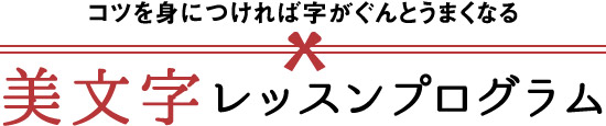 コツを身につければ字がぐんとうまくなる 美文字レッスンプログラム