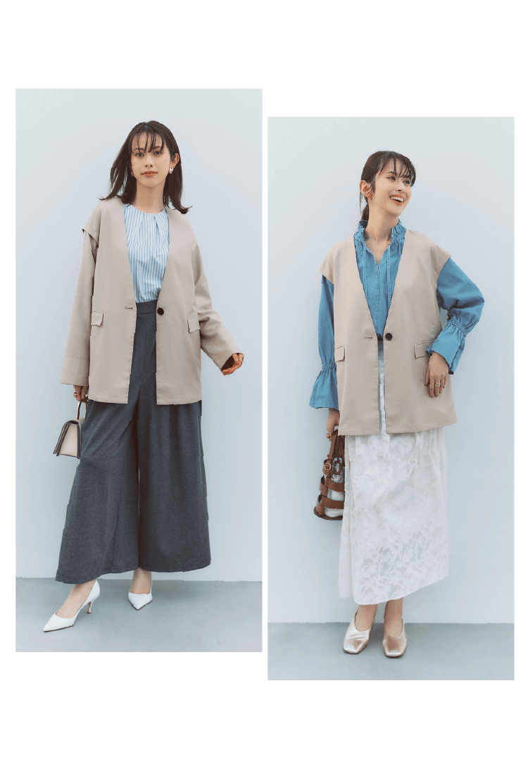 野々村友紀子さんと作った 2-WAYジャケット