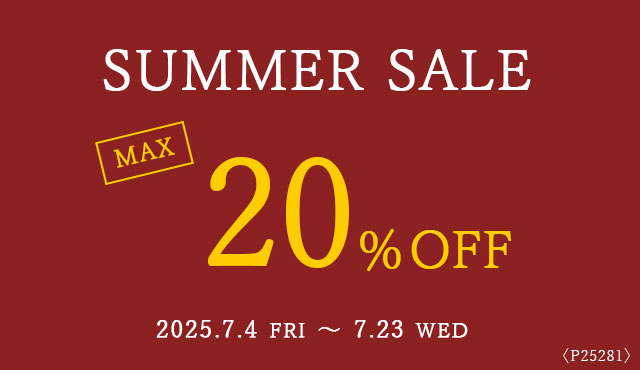 MAX 20%OFF SUMMER SALE