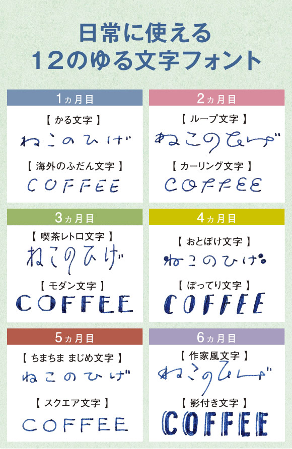 日常に使える12のゆる文字フォント