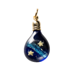 うつろう空色を記憶する しずくガラスのペンダントトップの会