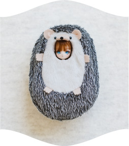 やさしく抱っこしたくなる手触り 11cmドール〈オビツ11〉用 かわいい動物着ぐるみのキットの会