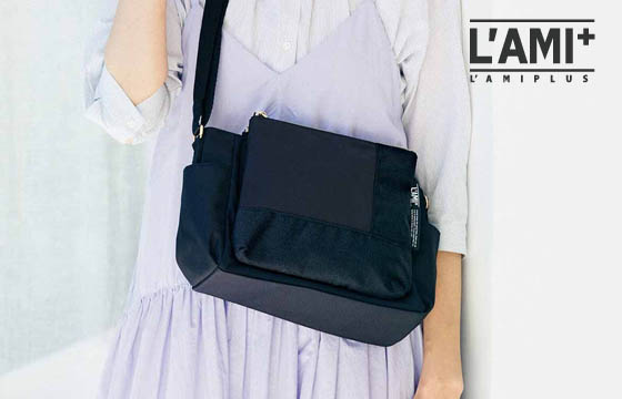 いっしょ買い：5層でこぼこレイヤード ショルダーバッグ