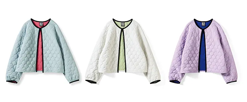 mensha!　内側カットソーガーゼのキルティングブルゾンの会