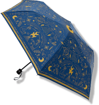 ロングコートダディ　収納もらくちん  旅人気分の晴雨兼用　折りたたみ傘