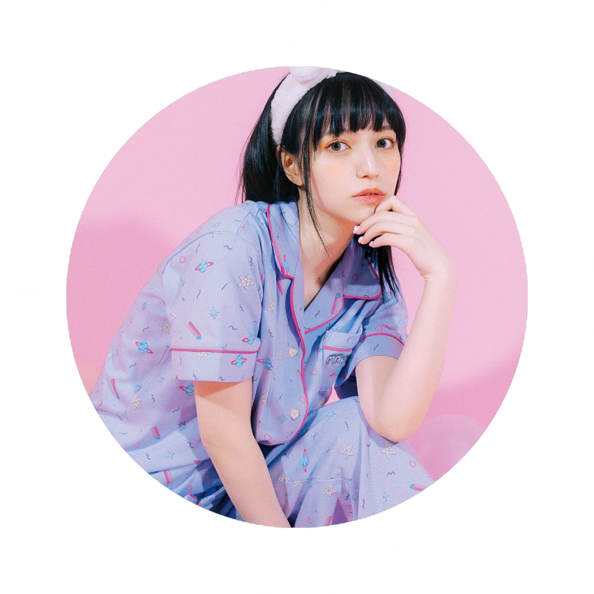 魔法部×電Ｑ　レトロポップの世界にひたる総柄パジャマ