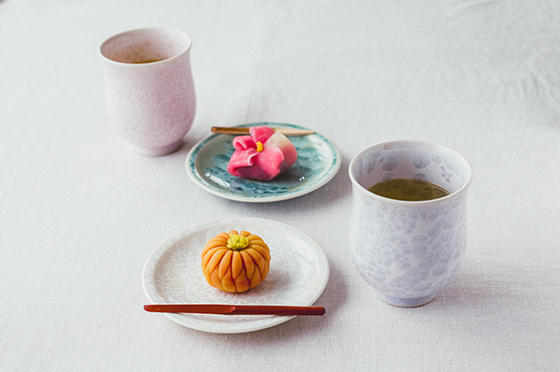 京焼　花結晶 コップ