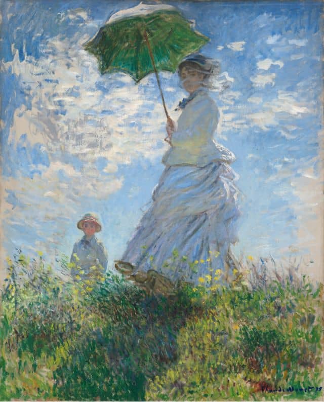 《散歩、日傘をさす女》1875年 ナショナル・ギャラリー蔵