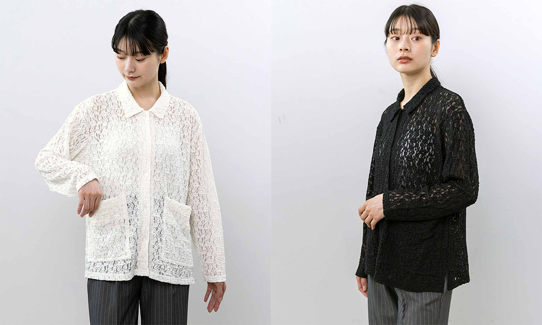 ラミポケッタブルレースシャツ3