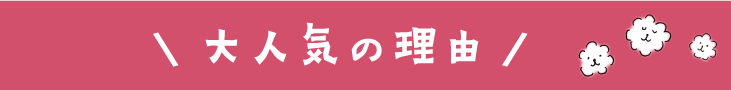 大人気の理由