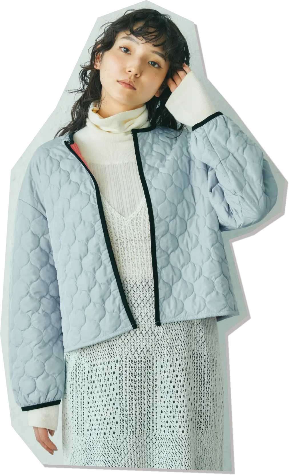 キルティングブルゾン